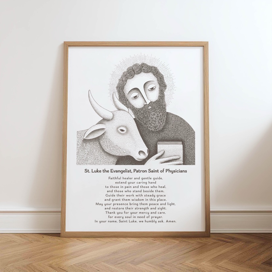 Saint Luke Physician Prayer Print