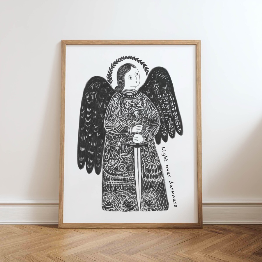 Saint Michael the Archangel Prints printable Catholic art preview