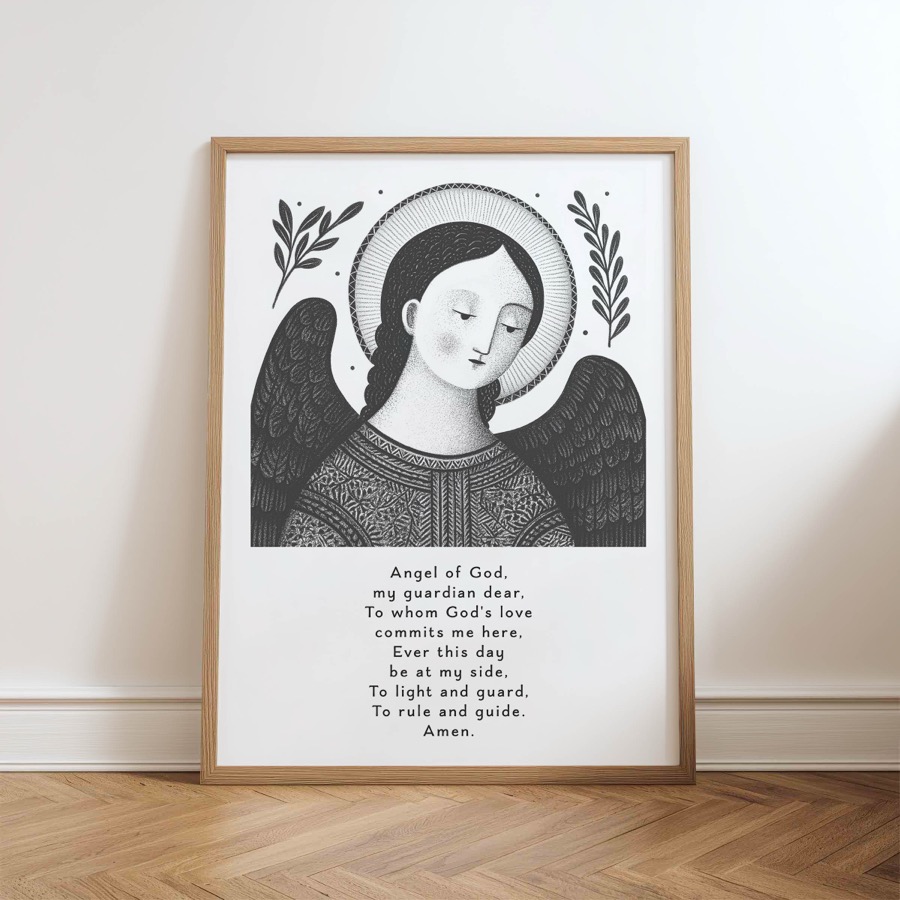Guardian Angel Prints printable Catholic art preview