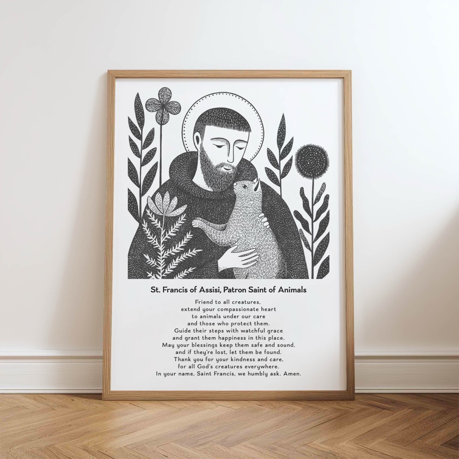 Saint Francis of Assisi Prints printable Catholic art preview