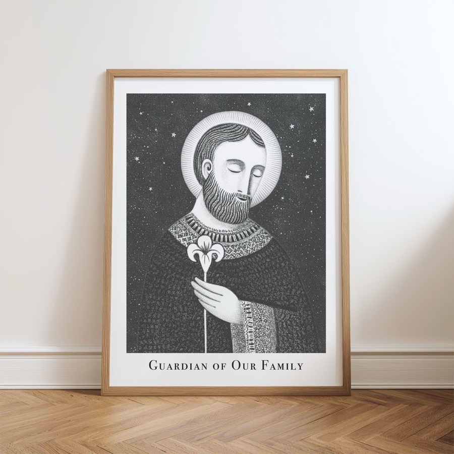 Saint Joseph Guardian of the Family Printable Wall Art
