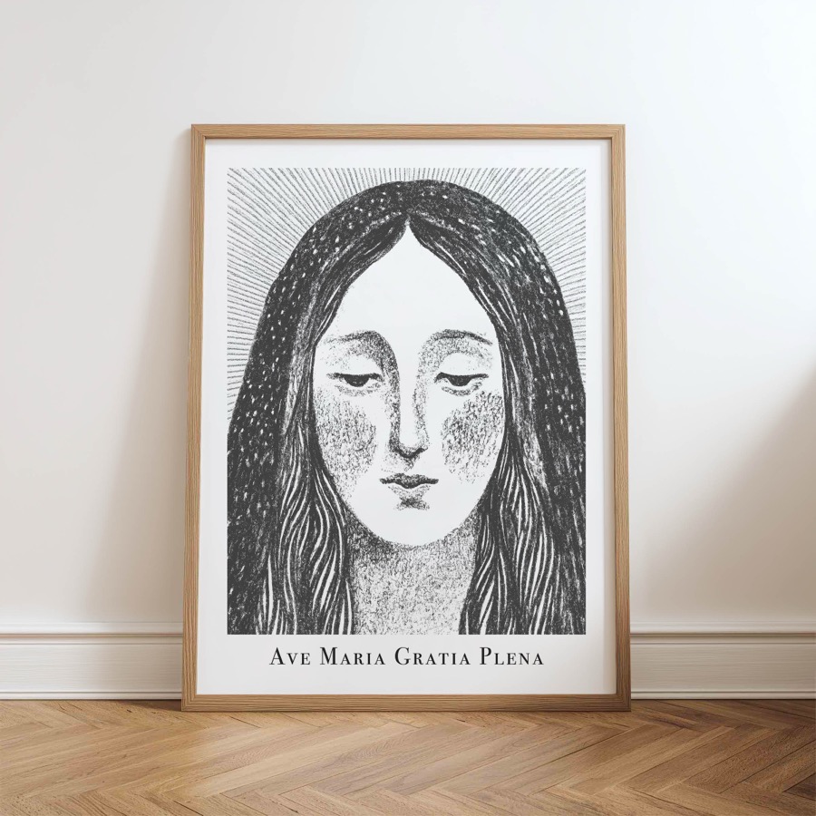 Virgin Mary Prints printable Catholic art preview